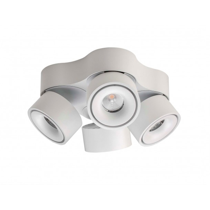 Easy W4100 Build On LED Spot, weiß m. Kabelöffnung