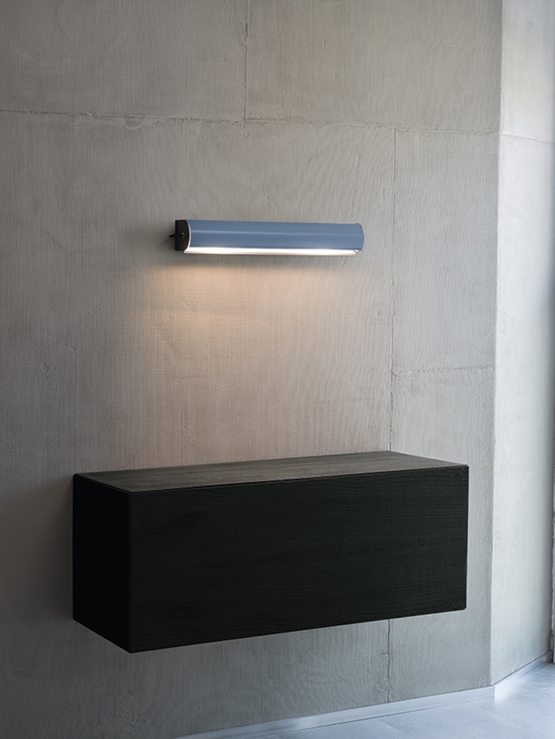 Applique Cylindrique Longue Wandleuchte, grau/hellblau