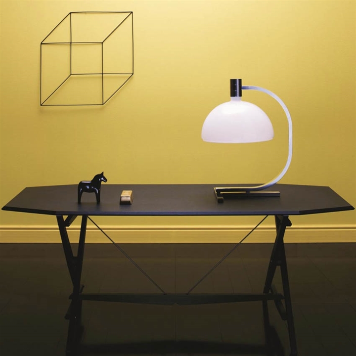 AS1C Tischlampe, Chrom/Weiß