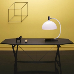 AS1C Tischlampe, Chrom/Weiß