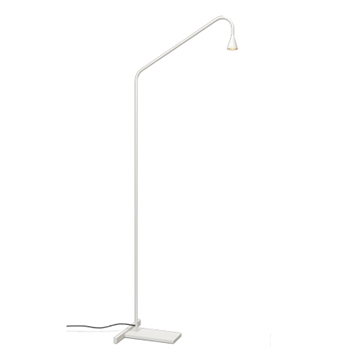 Austere Stehlampe, weiß