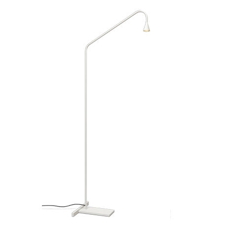 Austere Stehlampe, weiß
