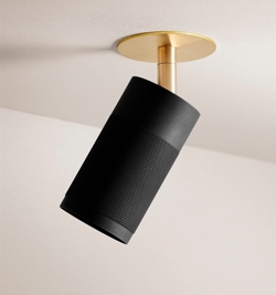 Thorup Copenhagen Patrone Einbau-Deckenstrahler m. Abdeckplatte, schwarz-brüniertes Messing, 120 mm