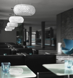 Caboche Plus Media Pendelleuchte LED, transparent