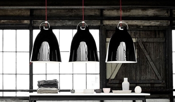 Caravaggio Pendelleuchte schwarz/rot P3