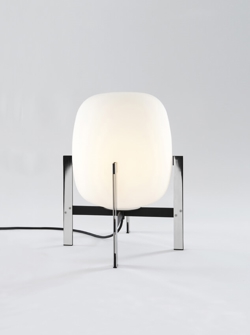 CESTA METÁLICA Tischleuchte o. Ledergriff