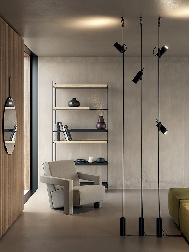 Cima Pendelleuchte / Stehleuchte, Silber