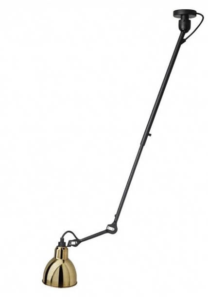 Lampe Gras No 302 Deckenleuchte, schwarz/messing