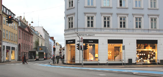 Spotlight Showroom und Geschäft in der Store Kongensgade 103 in Kopenhagen