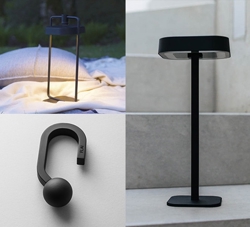 Flai Set, mittel (Laterne + Tischlampe + Haken)