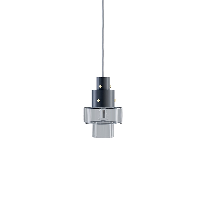 Gask Pendelleuchte, schwarz/transparent