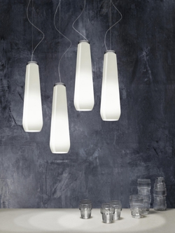 Glass Drop Pendel, Weiß