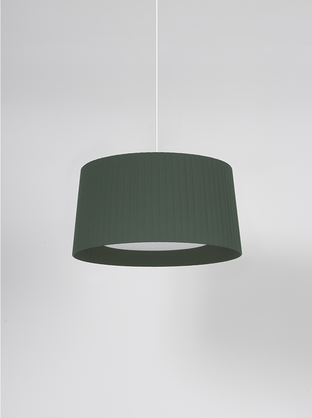 GT5 Pendelleuchte Ø62, grün mit weißer Aufhängung