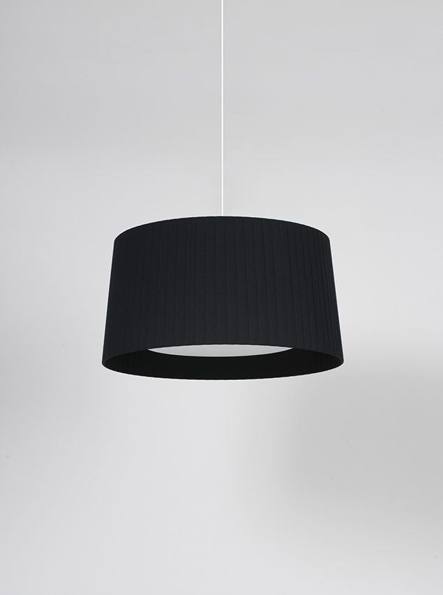 GT5 Pendelleuchte Ø62, schwarz mit weißer Aufhängung