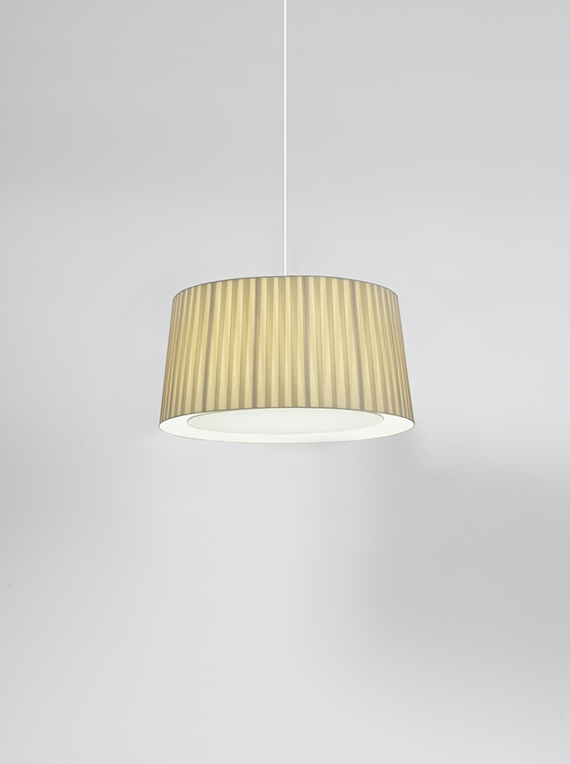 GT6 Pendelleuchte Ø45, natur mit weißer Aufhängung