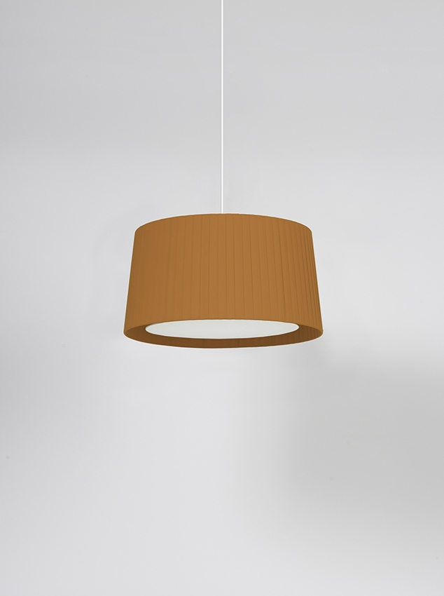 GT6 Pendelleuchte Ø45, senfgelb mit weißer Aufhängung