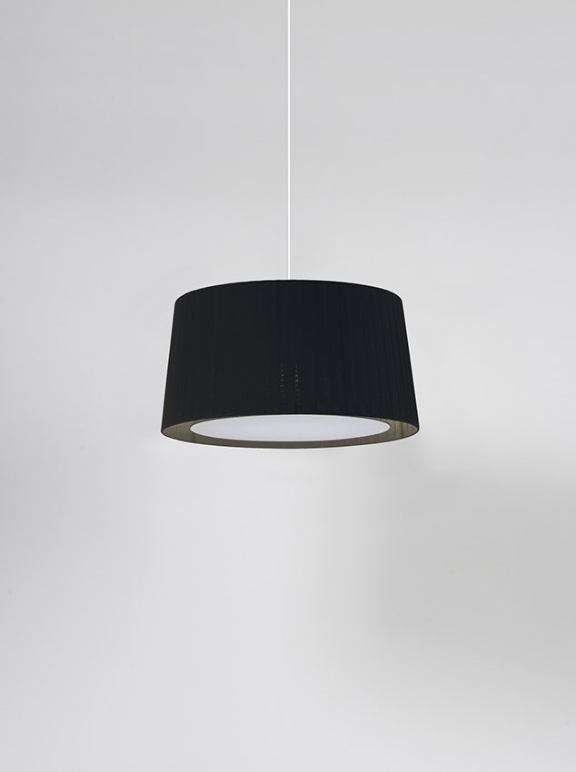 GT6 Pendelleuchte Ø45, schwarz mit weißer Aufhängung