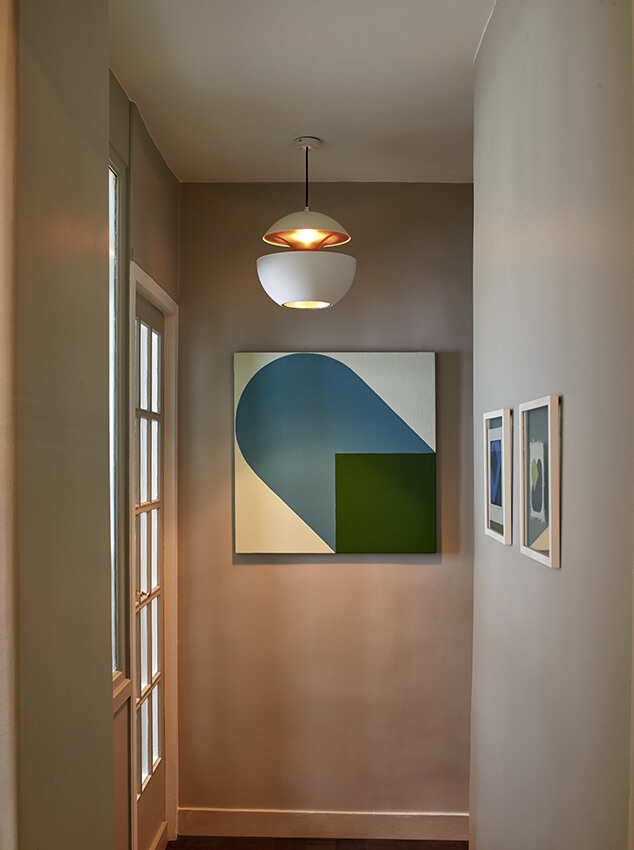 Here Comes The Sun 250 Pendelleuchte, weiß/kupfer