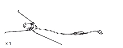 Ersatzteil: Fassung und Dimmer für Costanza Floor, alu