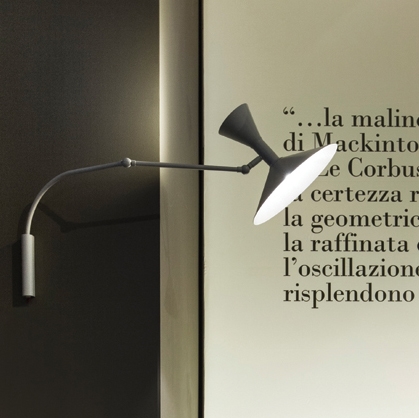 Mini Lampe de Marseille Wandleuchte, schwarz