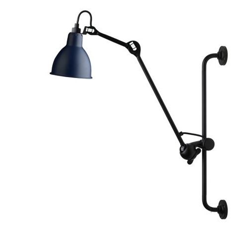 Lampe Gras No 210 Wandleuchte, schwarz/blau