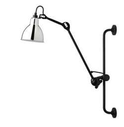 Lampe Gras No 210 Wandleuchte, schwarz/chrom