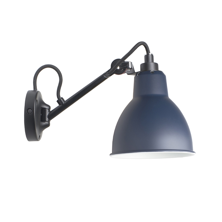 Lampe Gras No 104 Wandleuchte, schwarz/blau