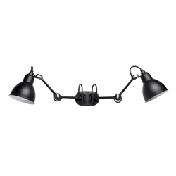 Lampe Gras No 204 Double Badezimmer Wandleuchte, schwarz