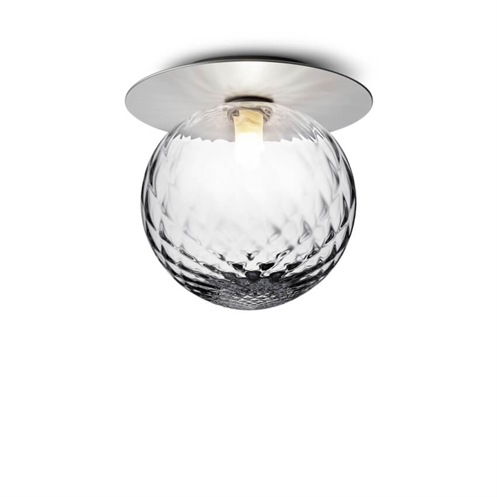 Liila 1 large Wand-/Deckenleuchte IP44, light silver/klar
