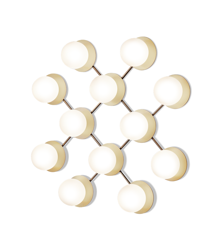 Liila 12 Wand-/Deckenleuchte, nordic gold/opal