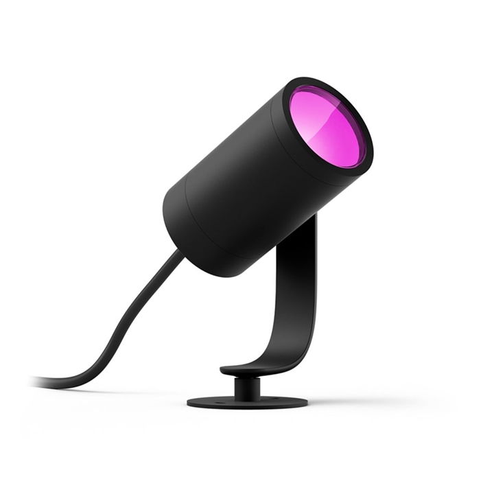 Philips Hue Lily White and Color Ambiance Outdoor Spike Spot Extension, Schwarz