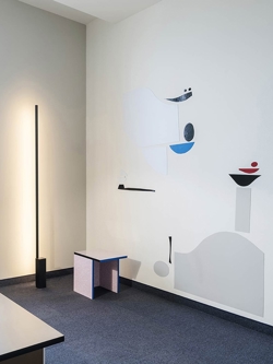 Linescapes Stehleuchte, schwarz/grau