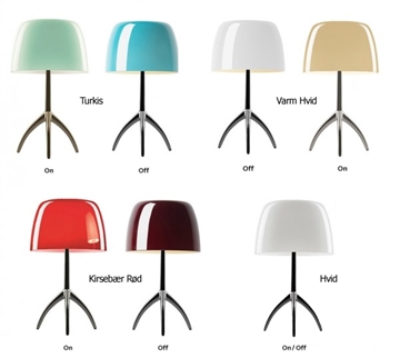 Lumiere Tischlampen ein/aus