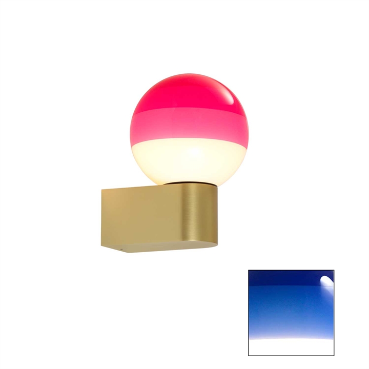 Dipping Light A1-13 Wandleuchte, Blau/gebürstetes Messing