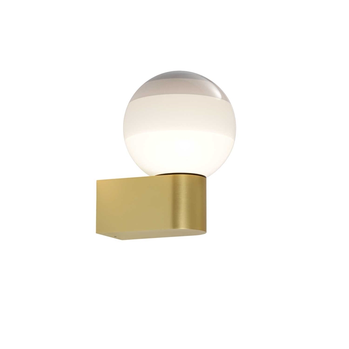 Dipping Light A1-13 Wandleuchte, Off white/gebürstetes Messing