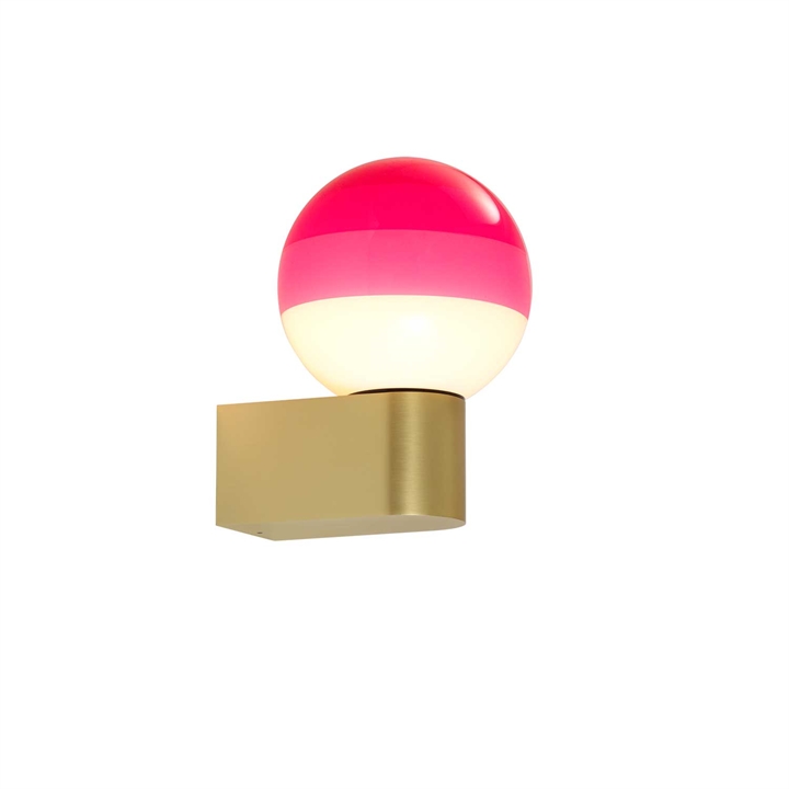 Dipping Light A1-13 Wandleuchte, Pink/gebürstetes Messing