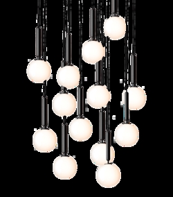 Miira 13 Pendelleuchte, grau/opal