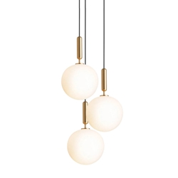 Miira 3 Large Pendelleuchte, Messing/Opal