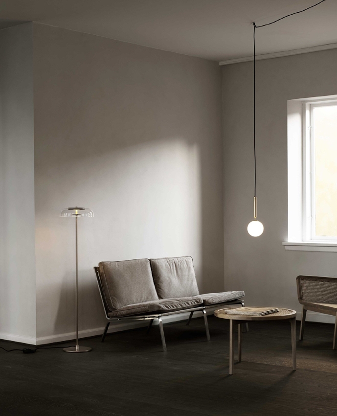 Miira 1 Pendelleuchte, Messing/Opal