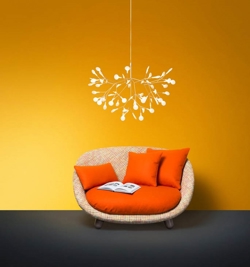 Heracleum III Pendelleuchte small, weiß