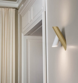 Tubes Large Wandleuchte, weiß/hellgold