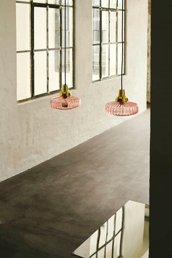 New Wave Optic Pendelleuchte, rosa