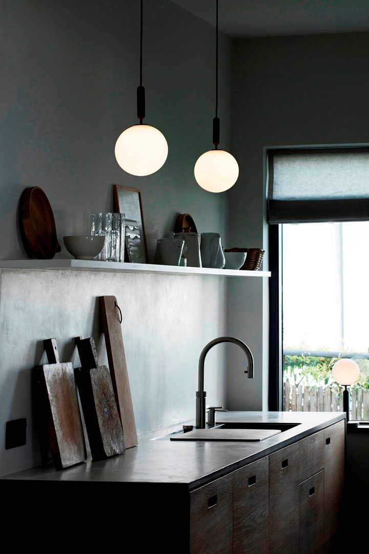 Miira 1 Large Pendelleuchte, grau/opal