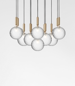 Miira 13 Large Pendelleuchte, optic/messing