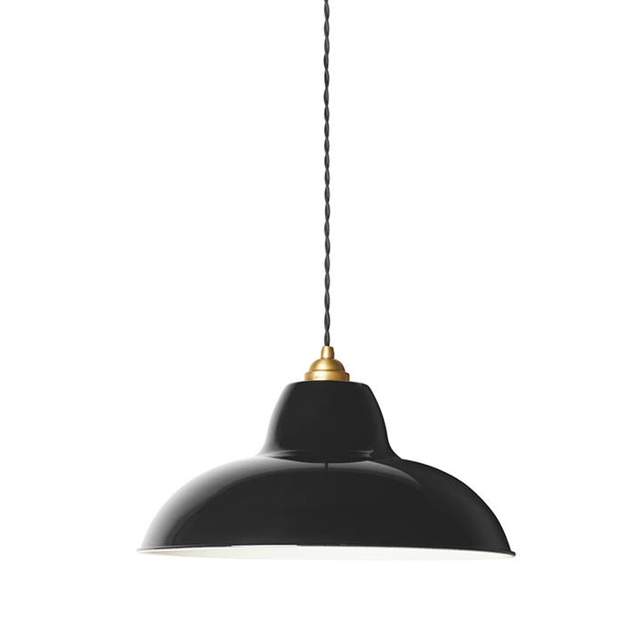 Original 1227 Midi Wide Pendelleuchte, Messing/Schwarz