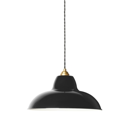 Original 1227 Midi Wide Pendelleuchte, Messing/Schwarz