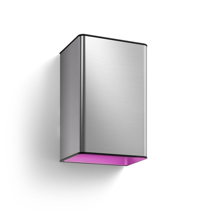 Philips Hue Resonate White and Color Ambiance Außenwandleuchte, silber