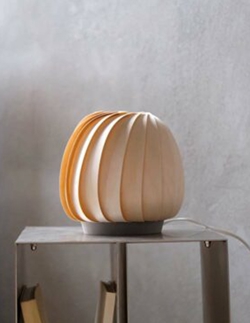 ST906 Mini Tischlampe, Birke/Natur, 18 x 18 cm