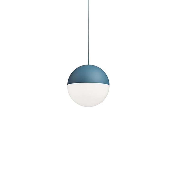 String Light sphere Pendelleuchte 12m m/Dimmer, blau