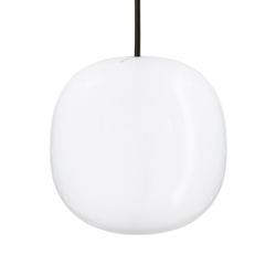 Superkube 200P Pendelleuchte, opal/schwarzes Kabel